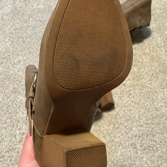 JustFab Brown Heeled Boots - Picture 3 of 6